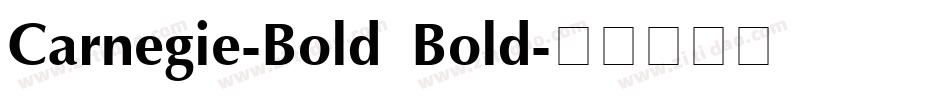 Carnegie-Bold Bold字体转换